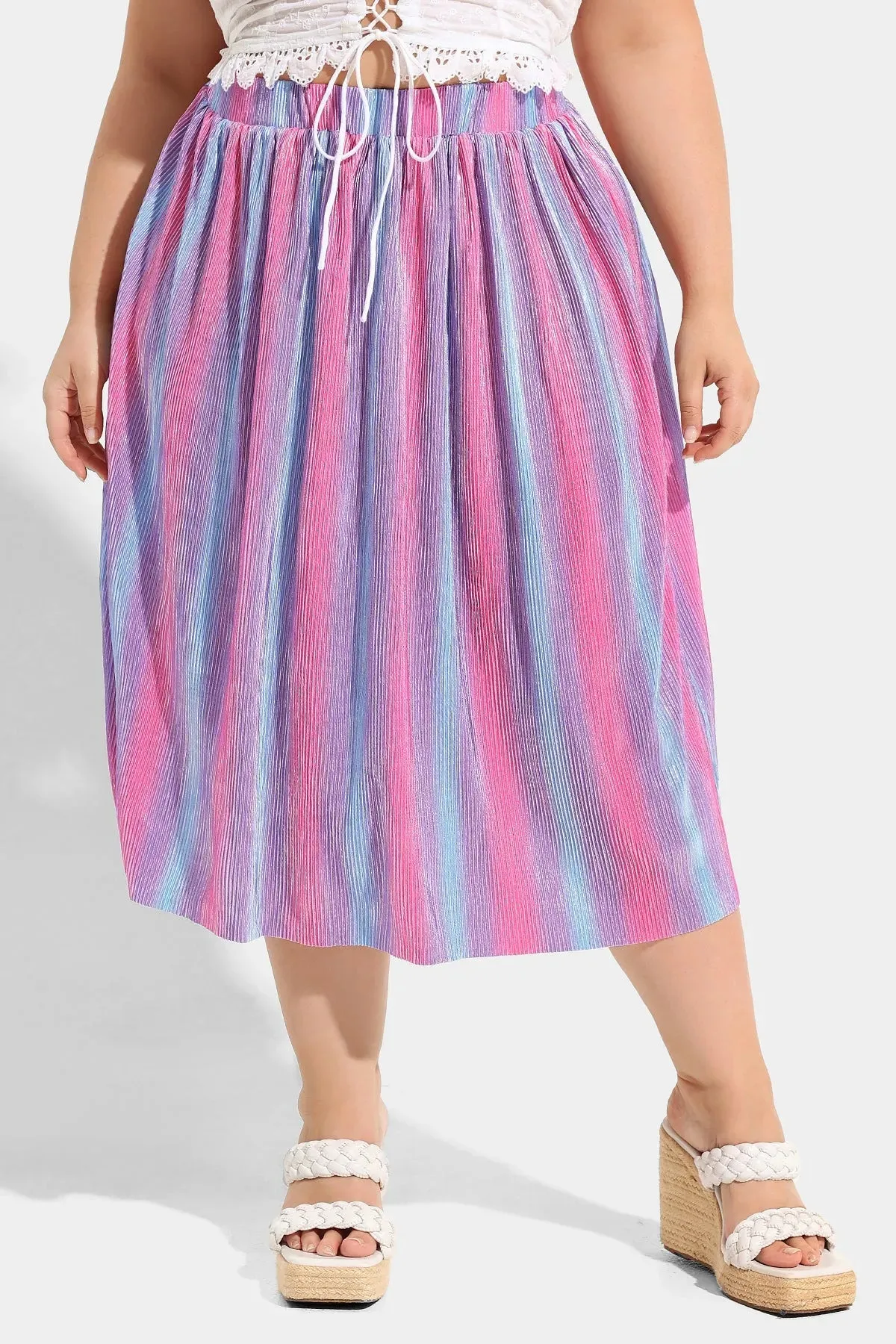 Ritera Supersoft High Rise Tie Dye Midi Skirt