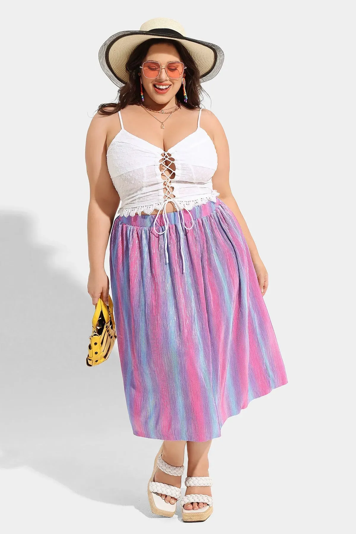Ritera Supersoft High Rise Tie Dye Midi Skirt