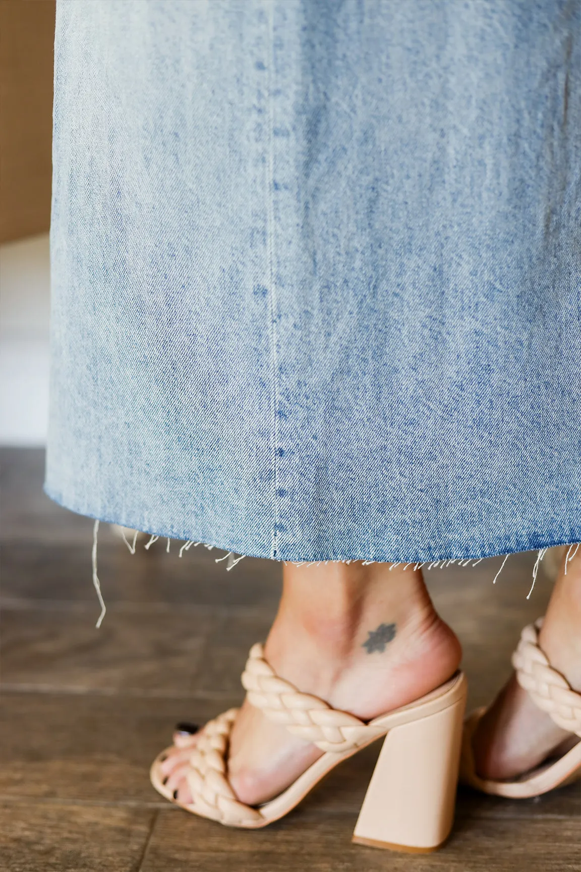 Roxane Denim Midi Skirt