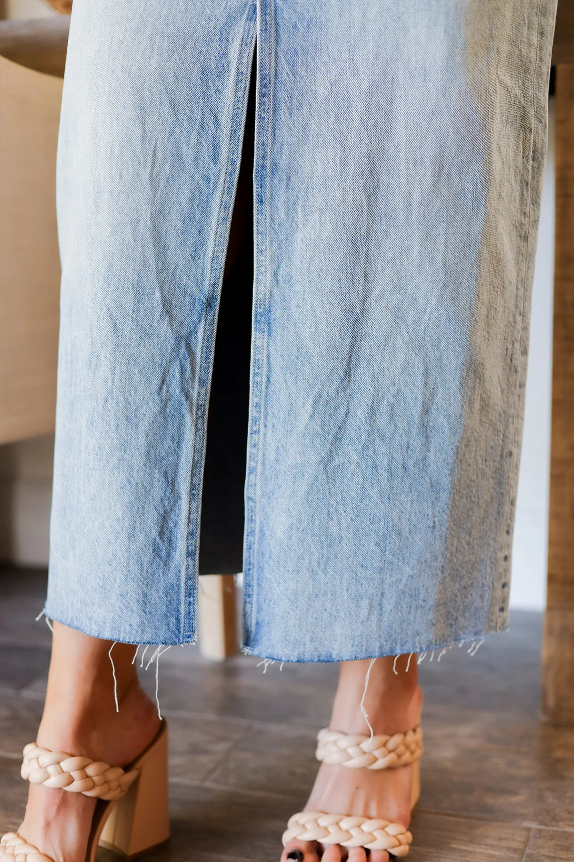 Roxane Denim Midi Skirt