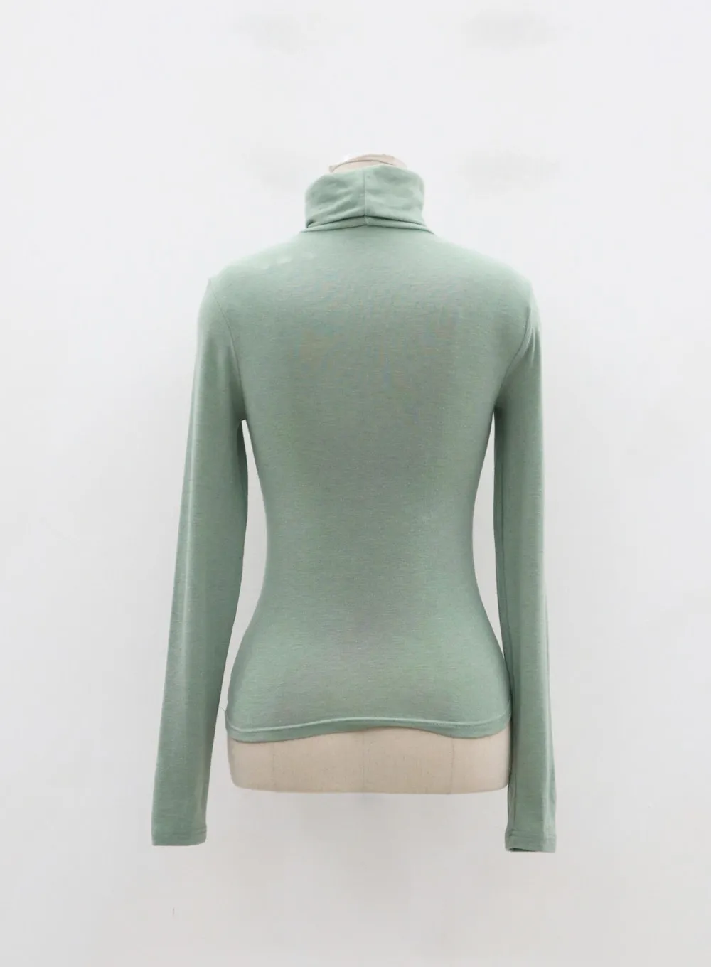 Ruched Bust Long Sleeve Turtleneck ID22