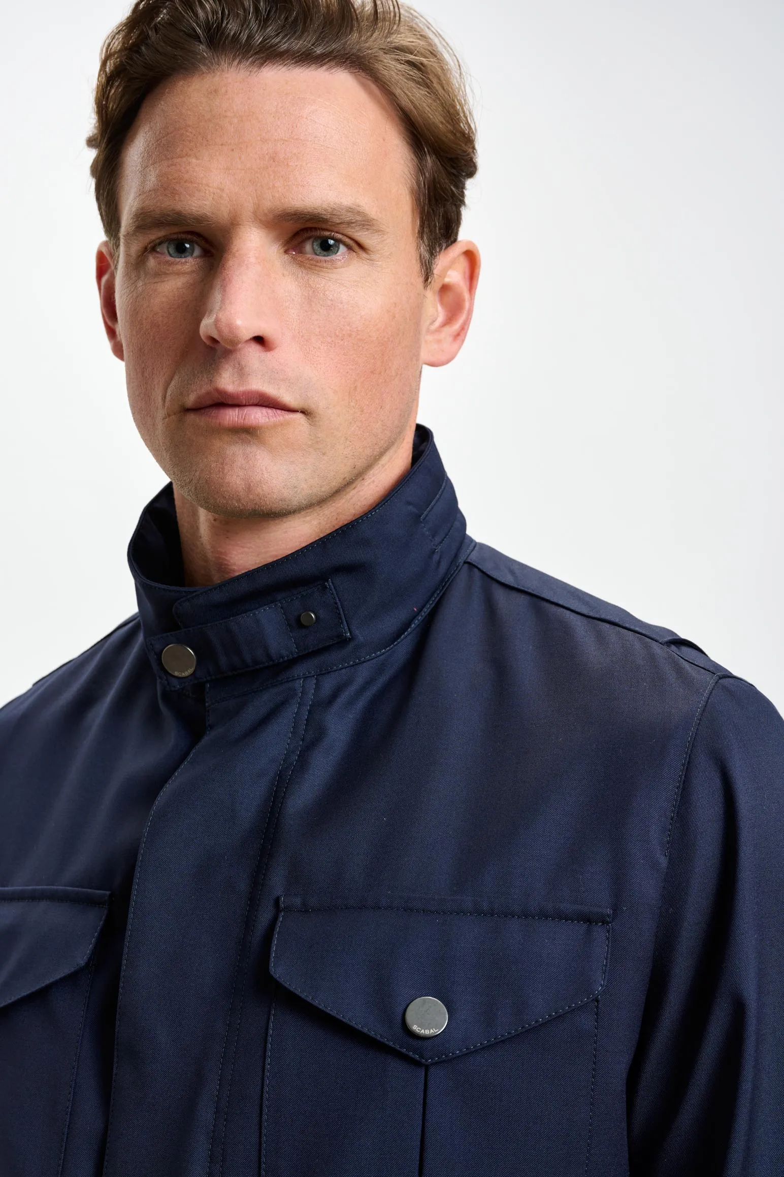 Scabal Storm System Navy Safari Jacket