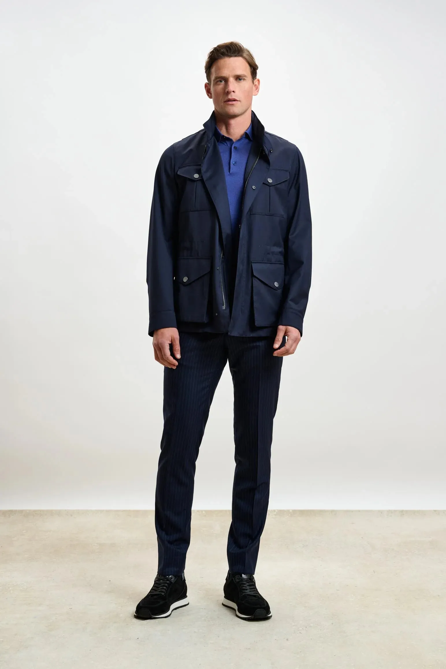 Scabal Storm System Navy Safari Jacket
