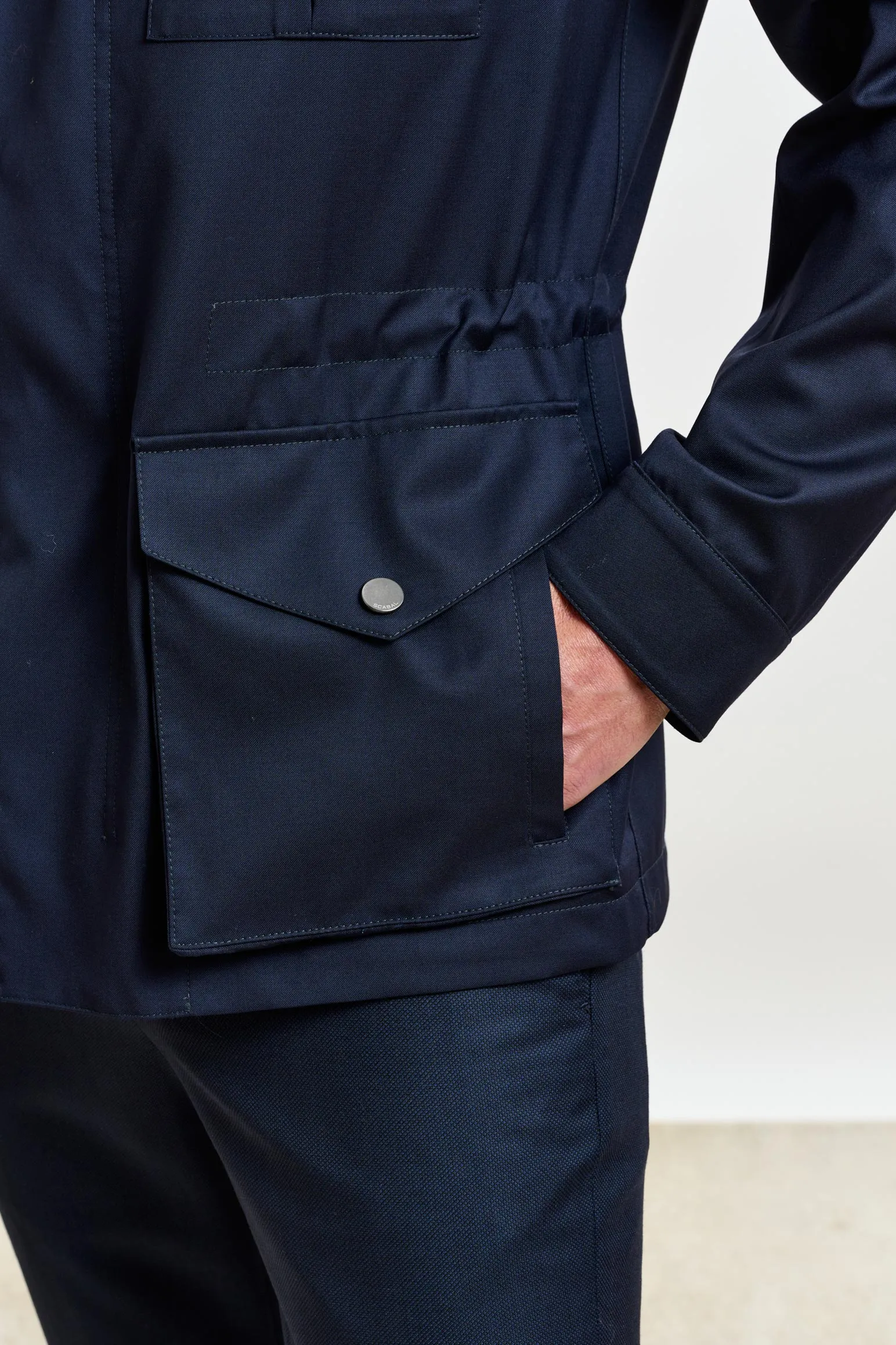 Scabal Storm System Navy Safari Jacket