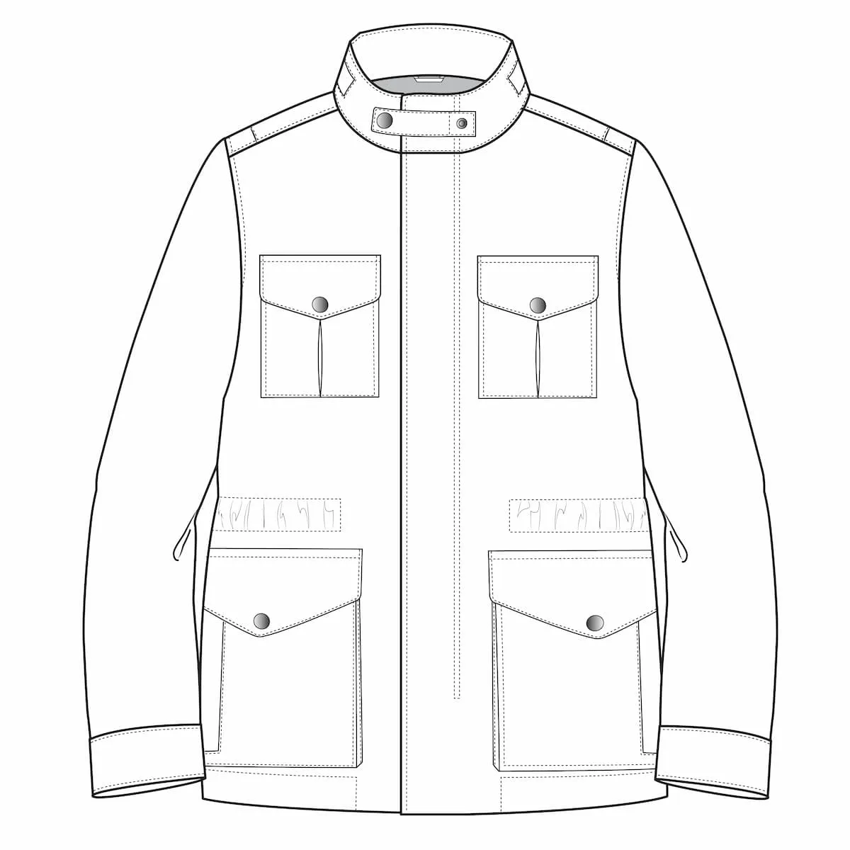 Scabal Storm System Navy Safari Jacket