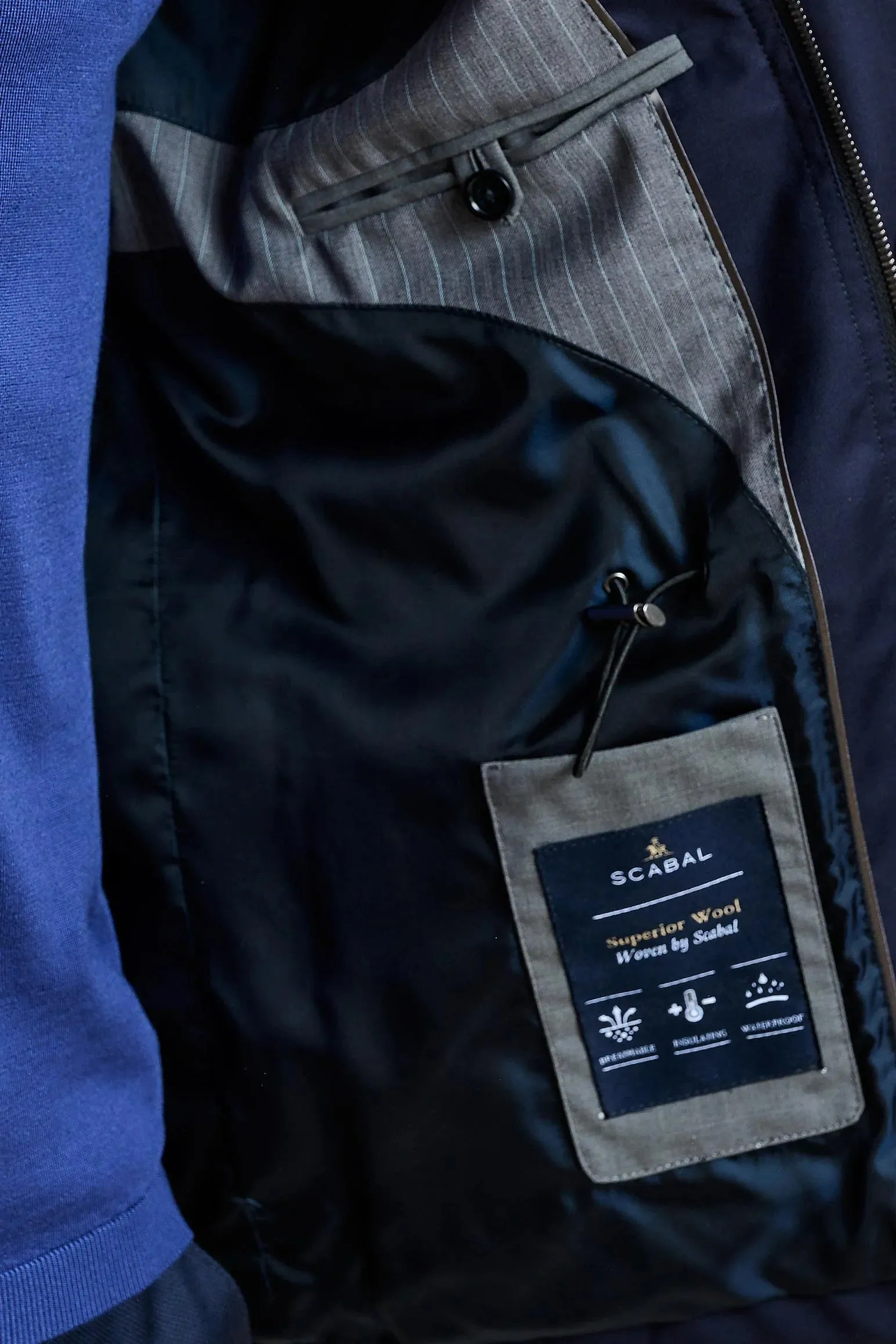 Scabal Storm System Navy Safari Jacket