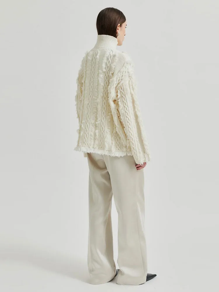 Second Female Authentic Turtleneck Jumper Eggnog
