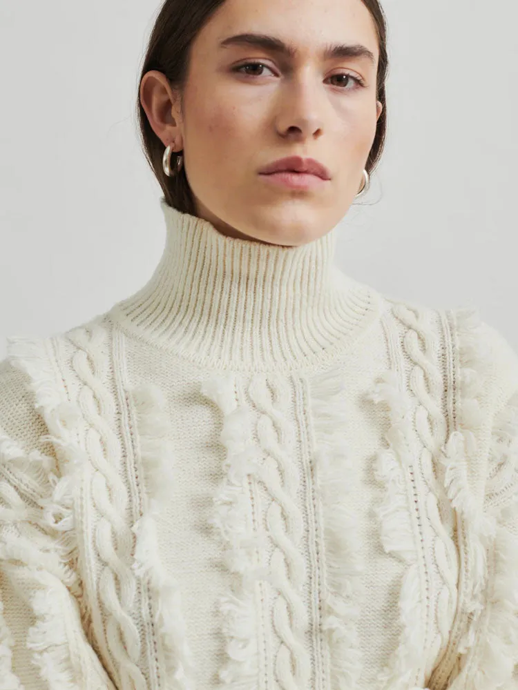Second Female Authentic Turtleneck Jumper Eggnog