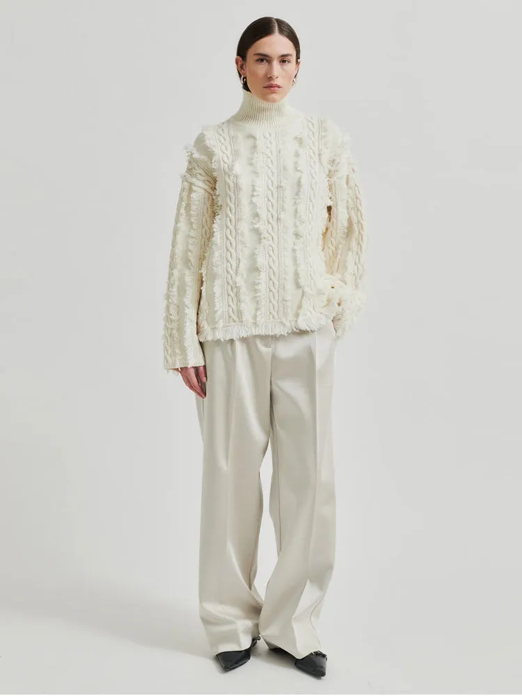 Second Female Authentic Turtleneck Jumper Eggnog