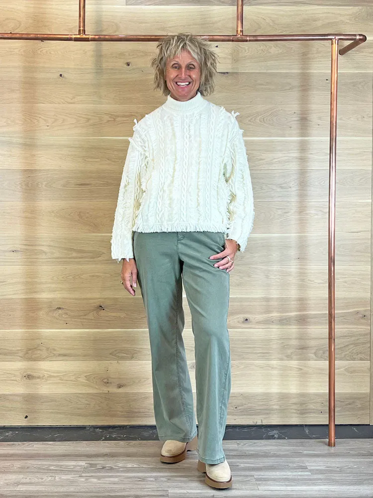 Second Female Authentic Turtleneck Jumper Eggnog