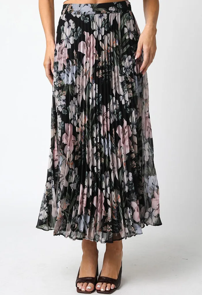 Secret Garden Skirt-Black Multi