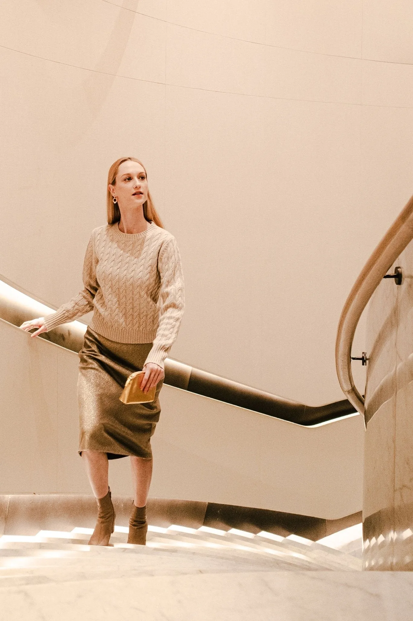SHARON wool cable-knit sweater ( Oatmeal)