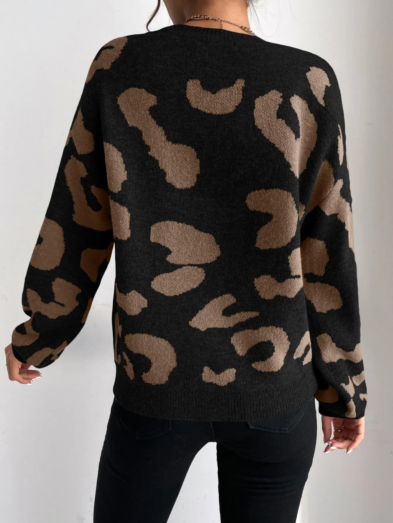 SHEIN Frenchy Drop Shoulder Fluffy Knit Jumper