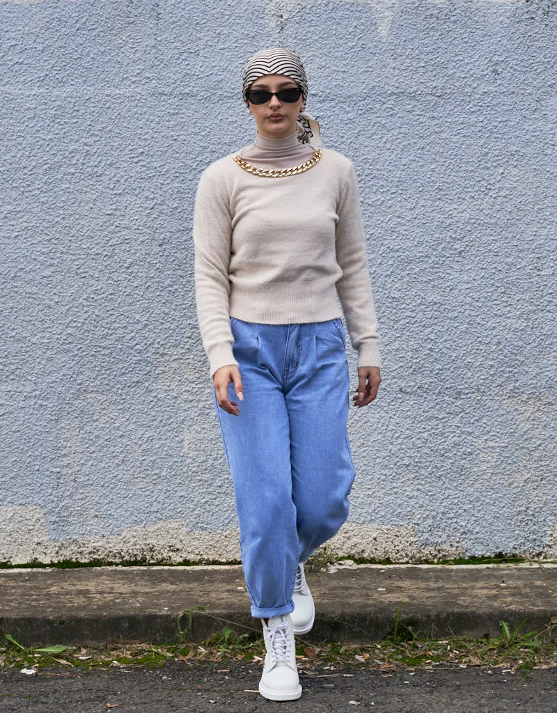 Short Woolen Chain Top