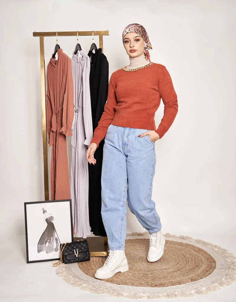 Short Woolen Chain Top