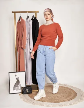 Short Woolen Chain Top
