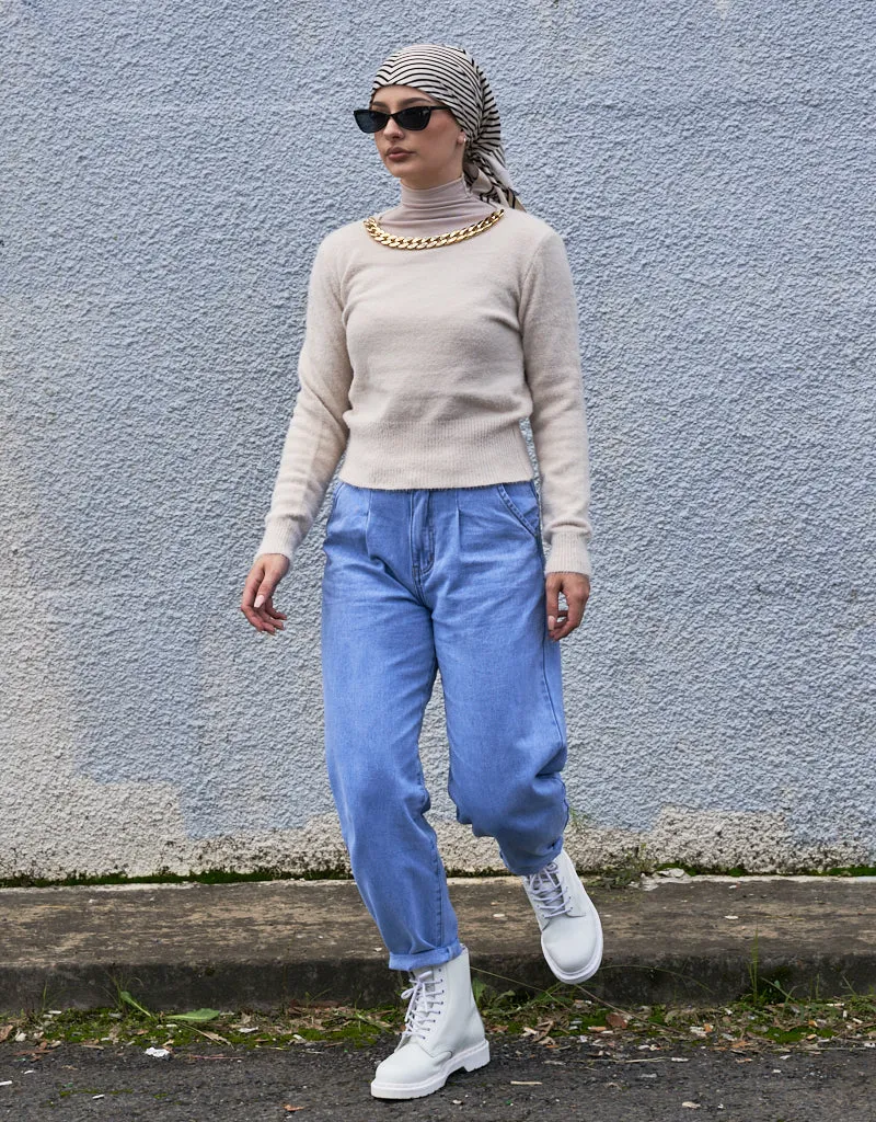 Short Woolen Chain Top