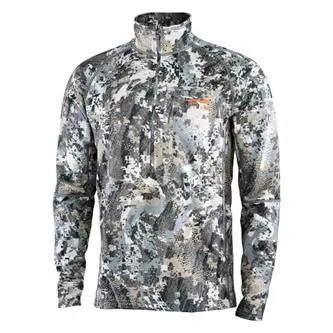 'Sitka' Men's Heavyweight Zip T-Shirt - Elevated II : Whitetail