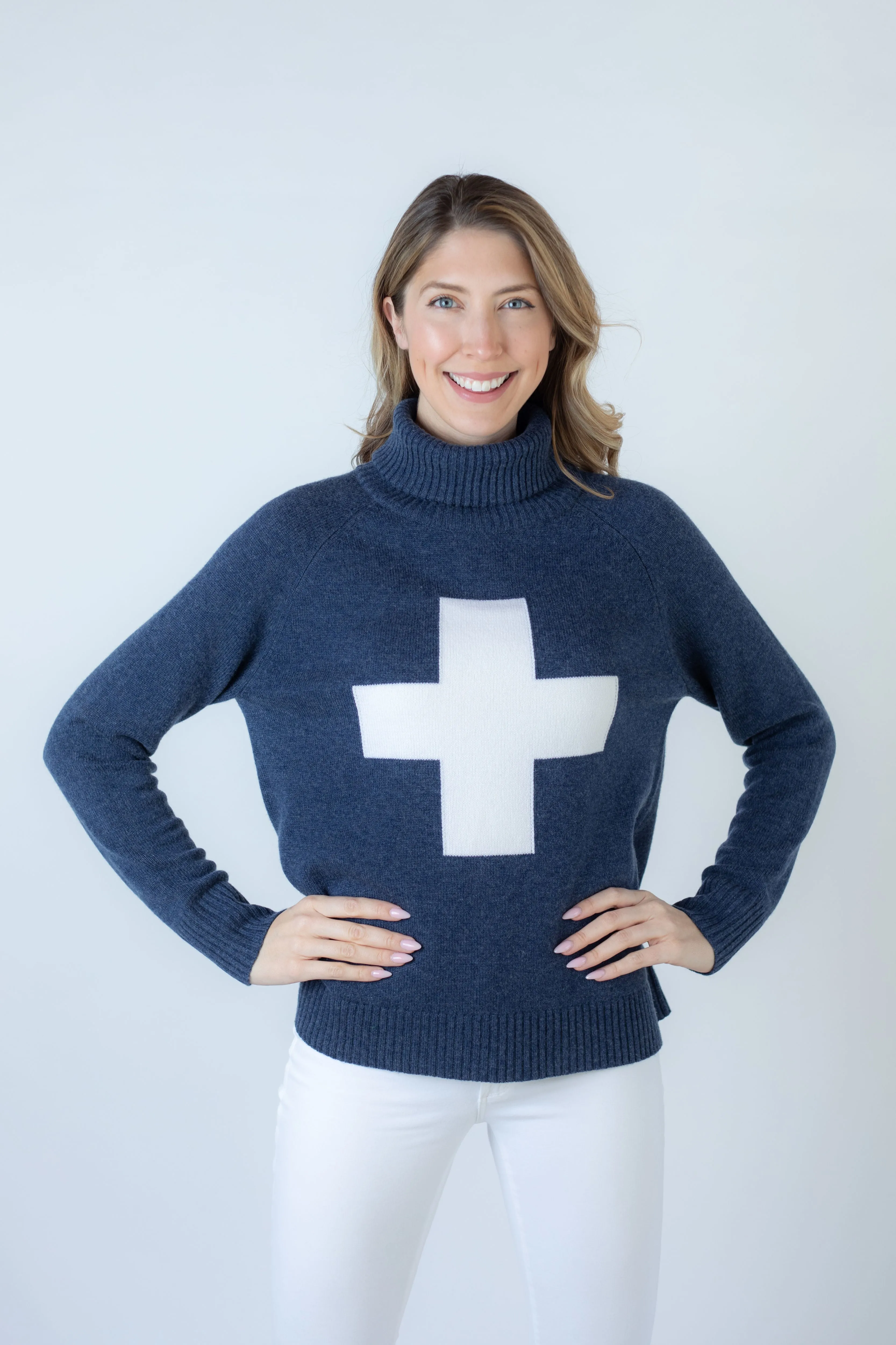 Ski Patrol Turtleneck | Denim & Ivory