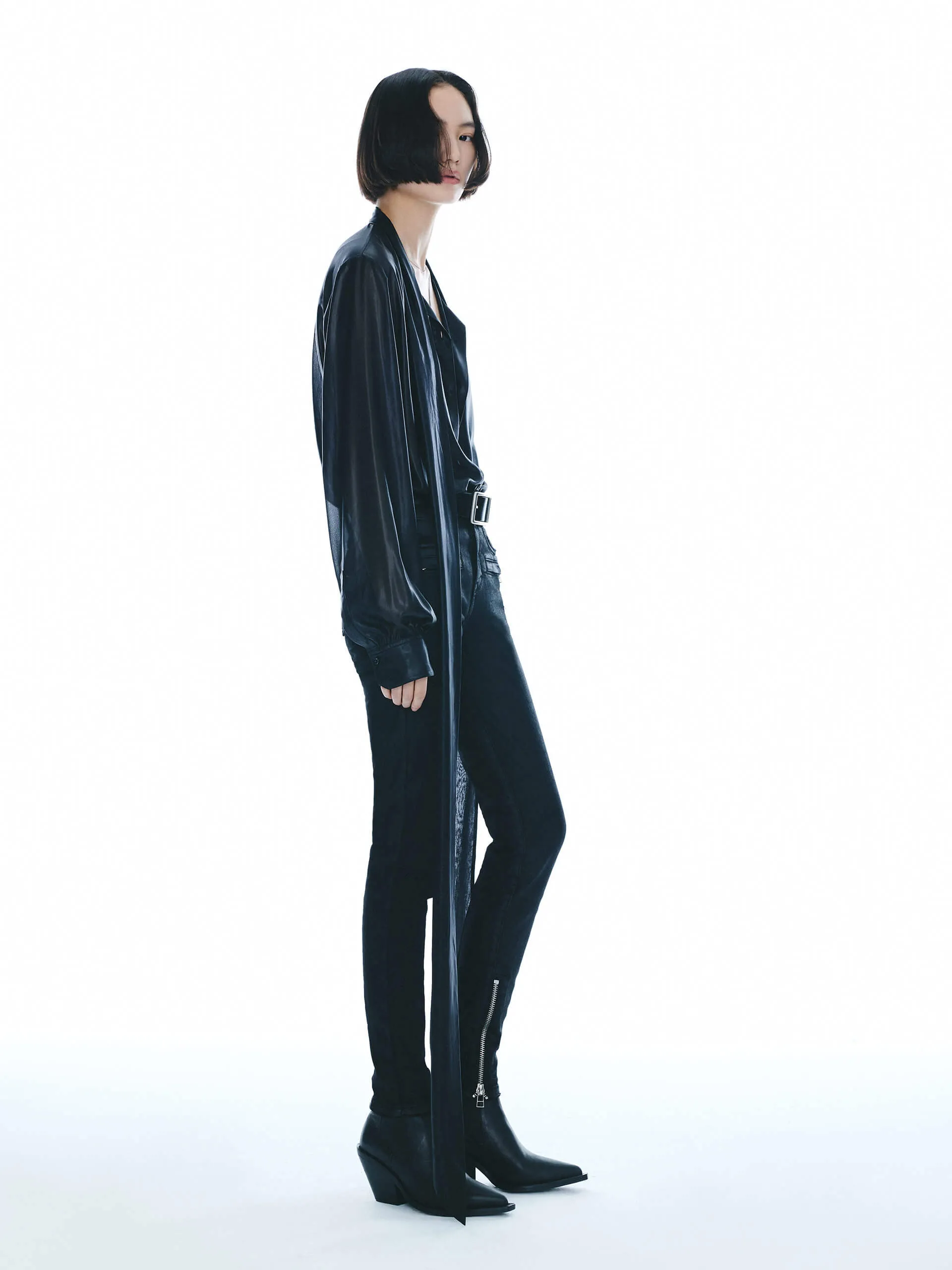 Skinny Zipper Detail Jeans