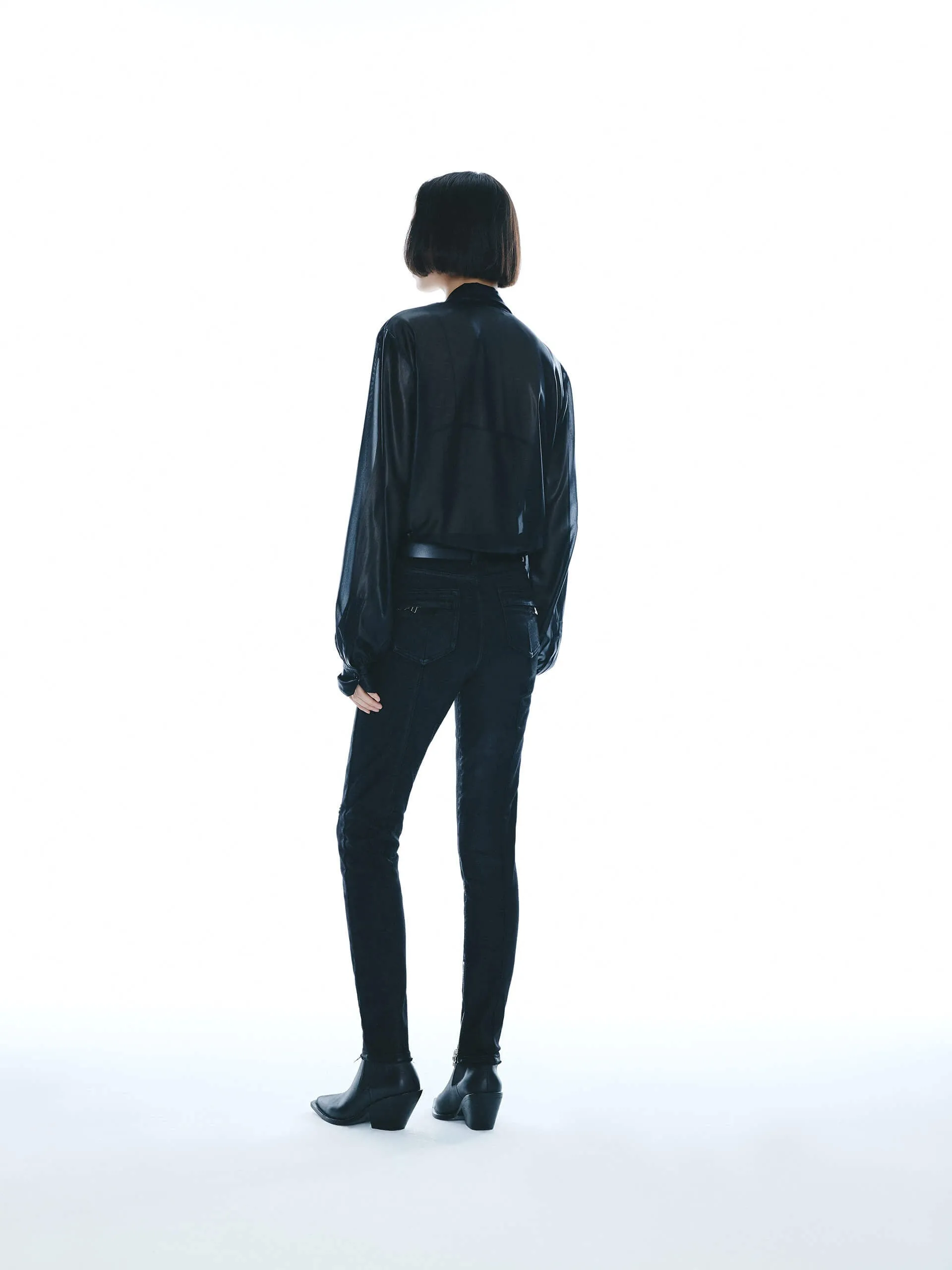 Skinny Zipper Detail Jeans