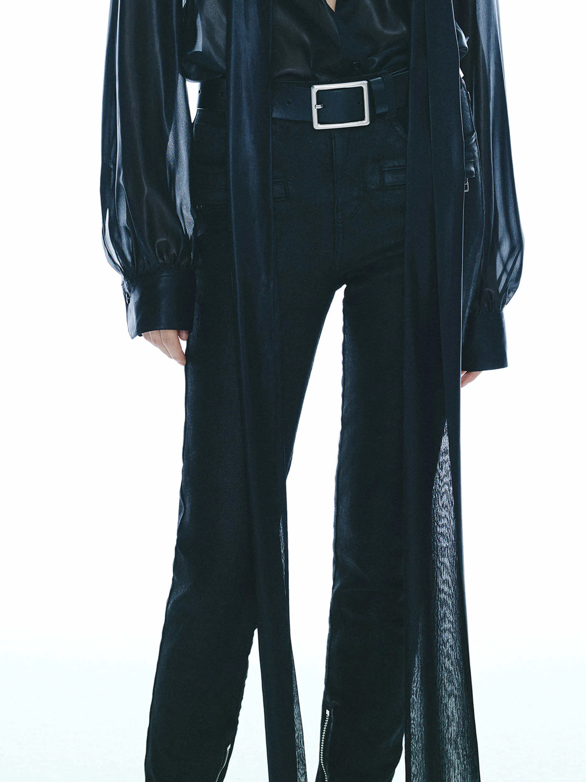 Skinny Zipper Detail Jeans
