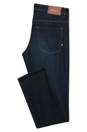 Slim Fit Cashmere Touch Denim - Navy
