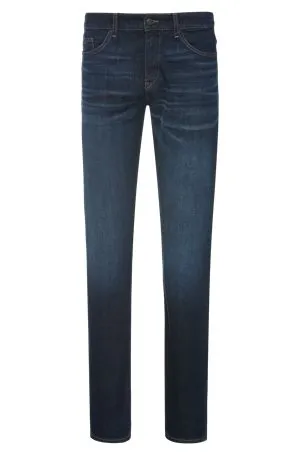 Slim Fit Cashmere Touch Denim - Navy