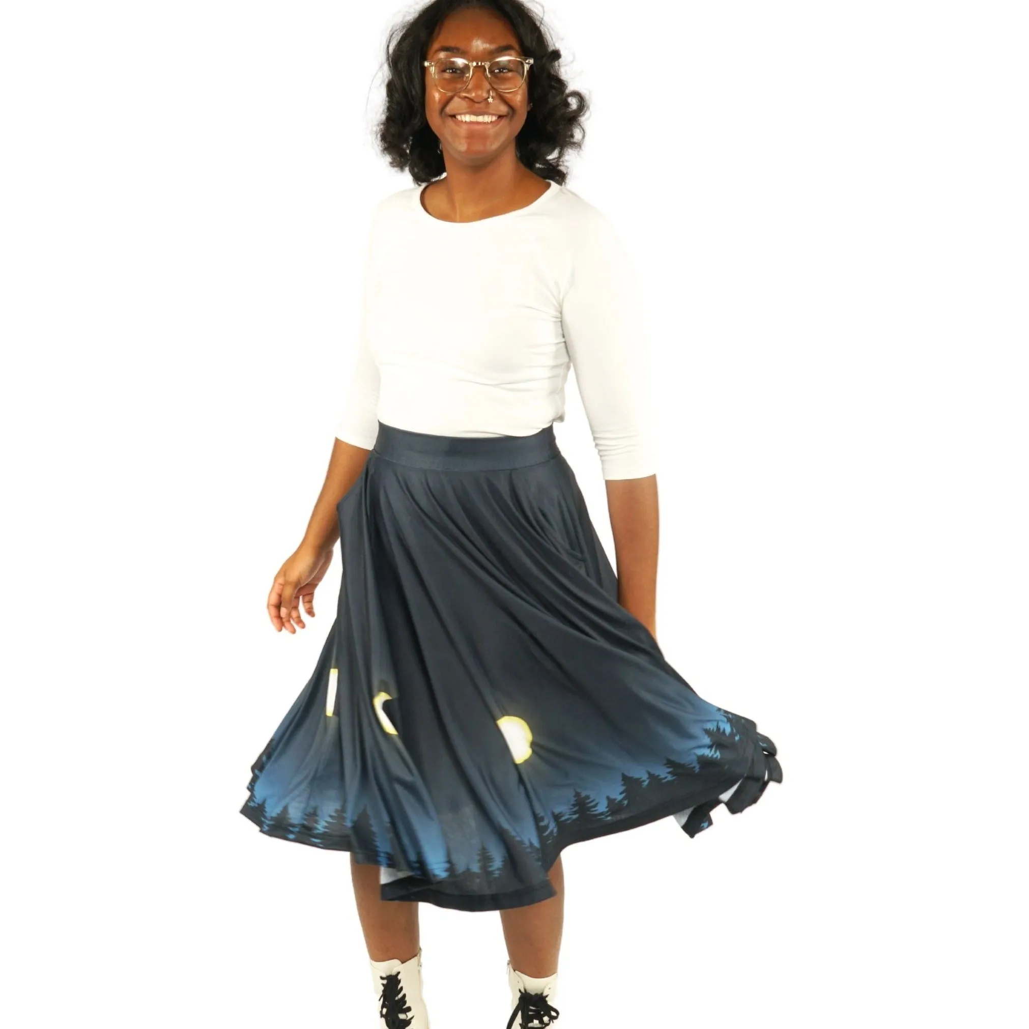 Solar Eclipse Twirl Skirt[FINAL SALE]