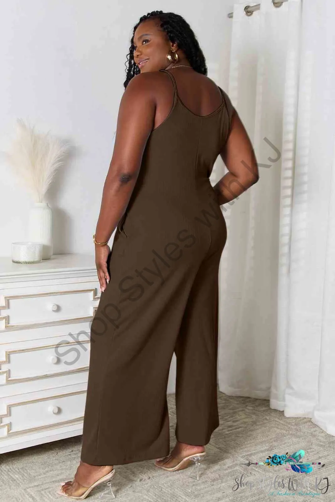 Spaghetti Strap V-Neck Jumpsuit