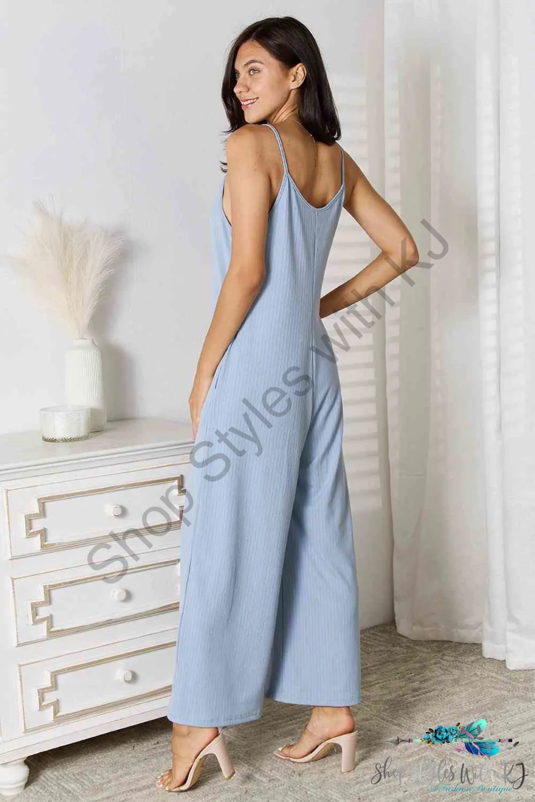Spaghetti Strap V-Neck Jumpsuit