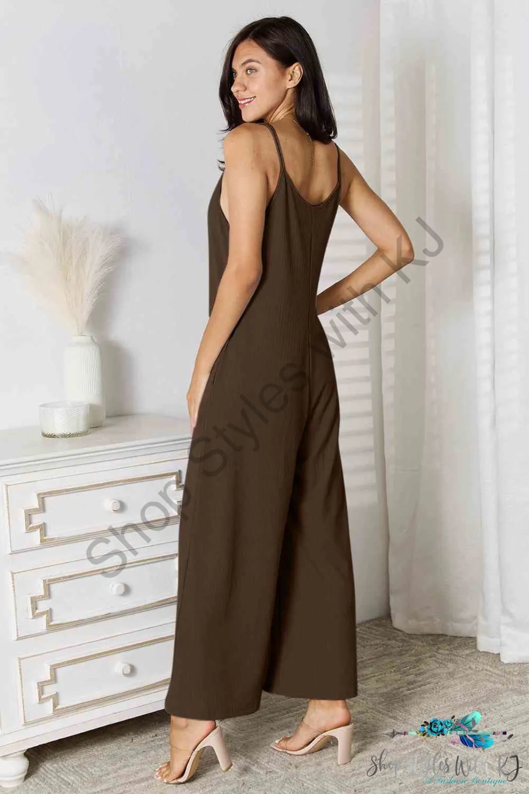 Spaghetti Strap V-Neck Jumpsuit