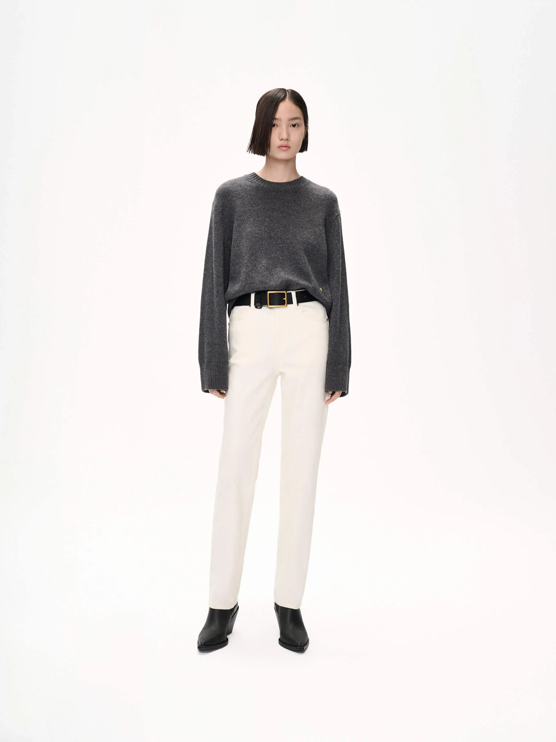 Straight Mid Waist Jeans