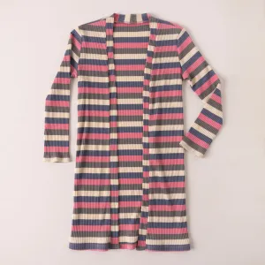 Stripe Long Cardigan
