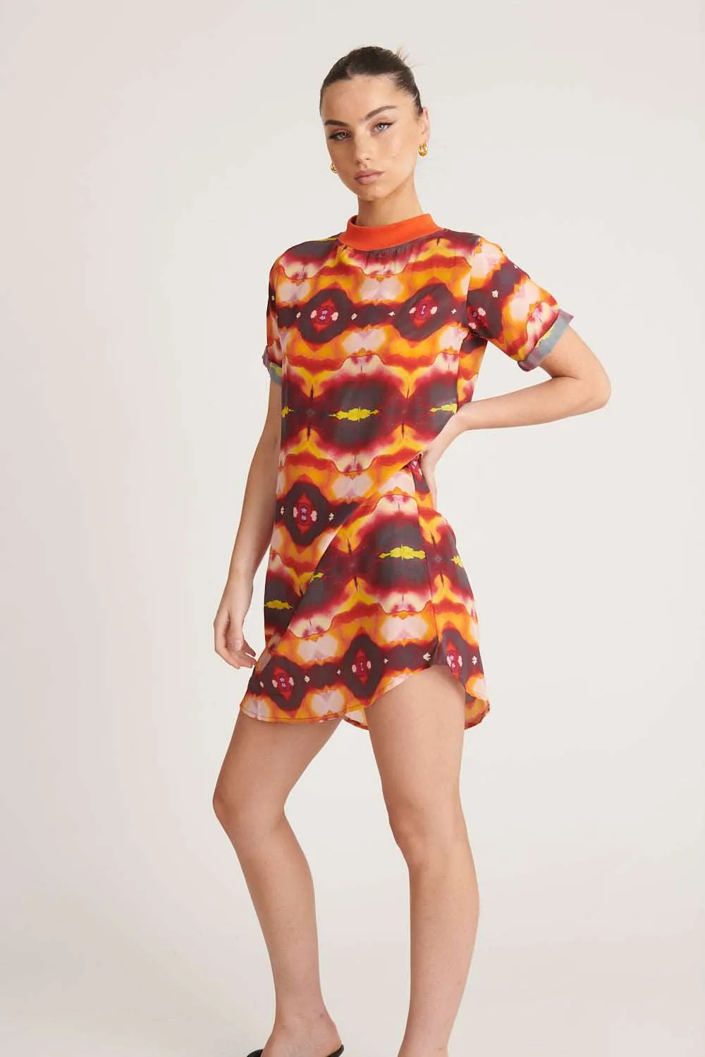 Sunset Silky Shift Dress
