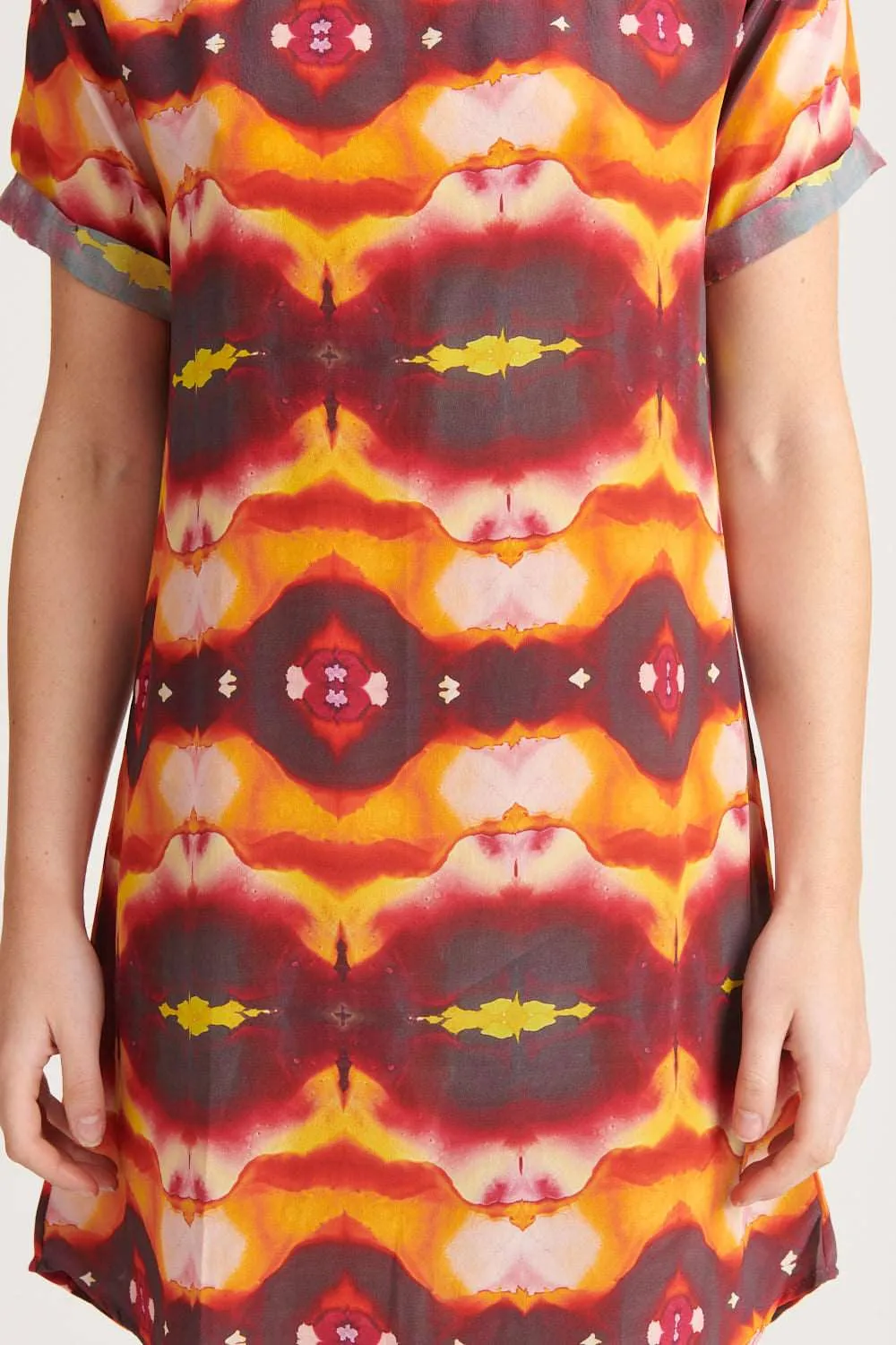 Sunset Silky Shift Dress
