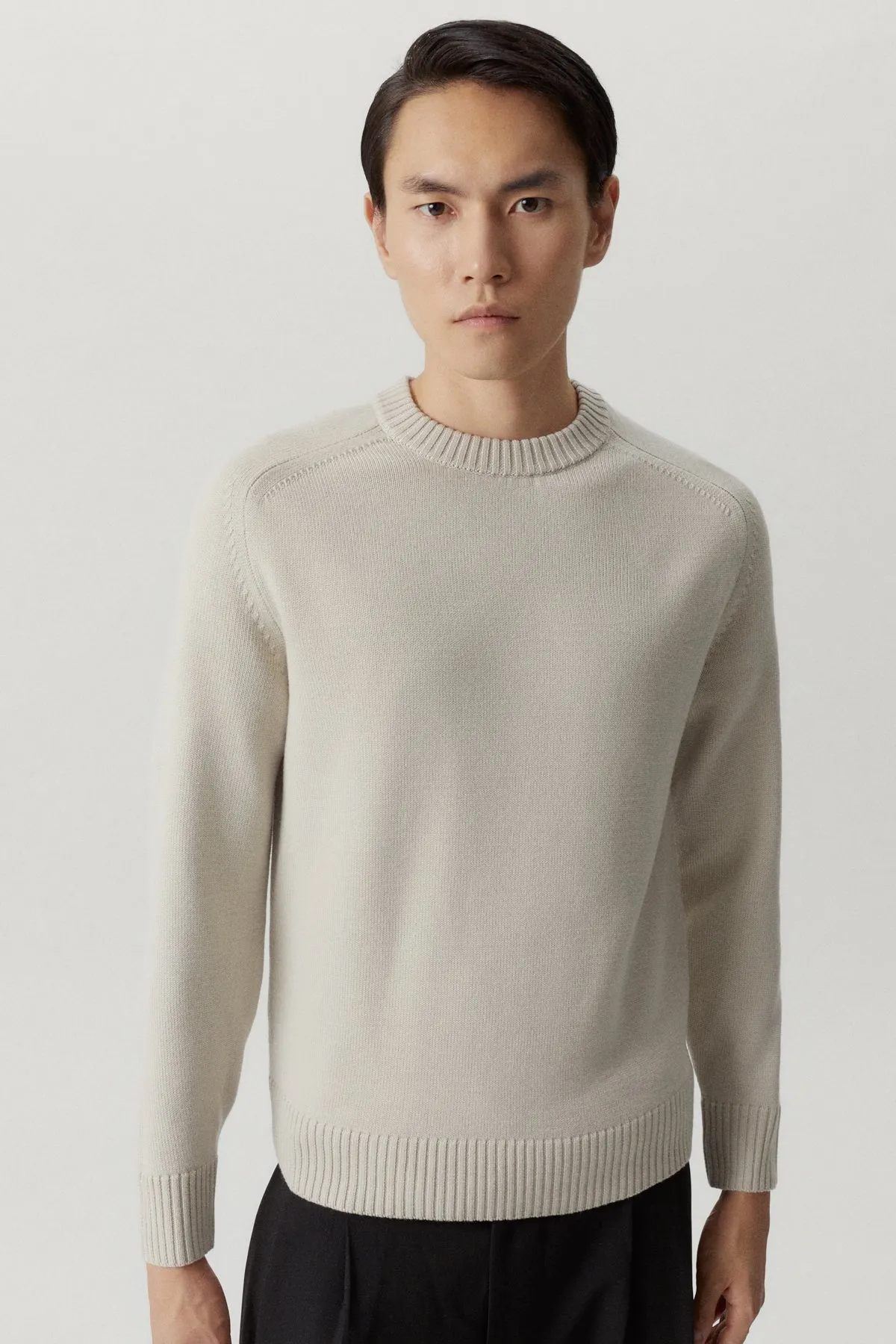 The Merino Wool Saddle Shoulder Sweater