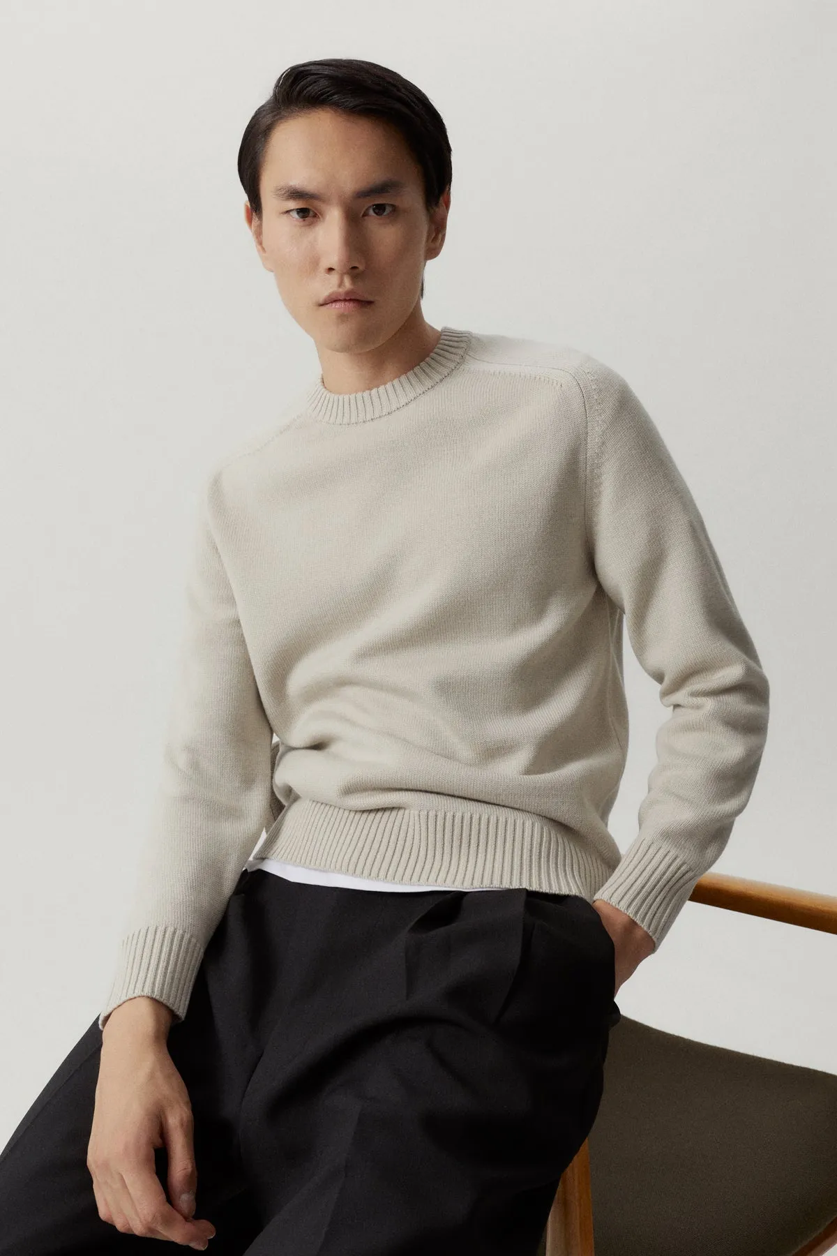 The Merino Wool Saddle Shoulder Sweater