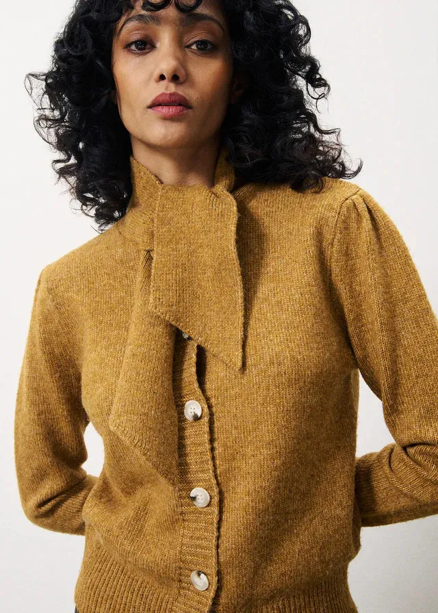 The Perline Tie Neck Cardigan by FRNCH