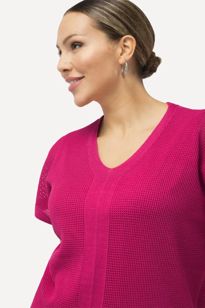 Ulla Popken Waffle Knit Sweater