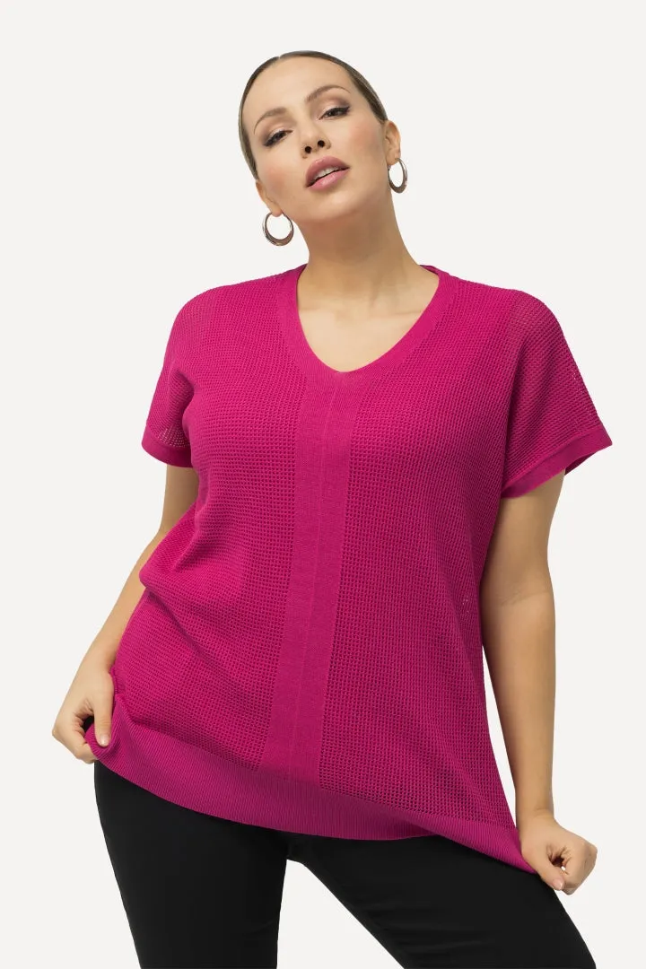 Ulla Popken Waffle Knit Sweater