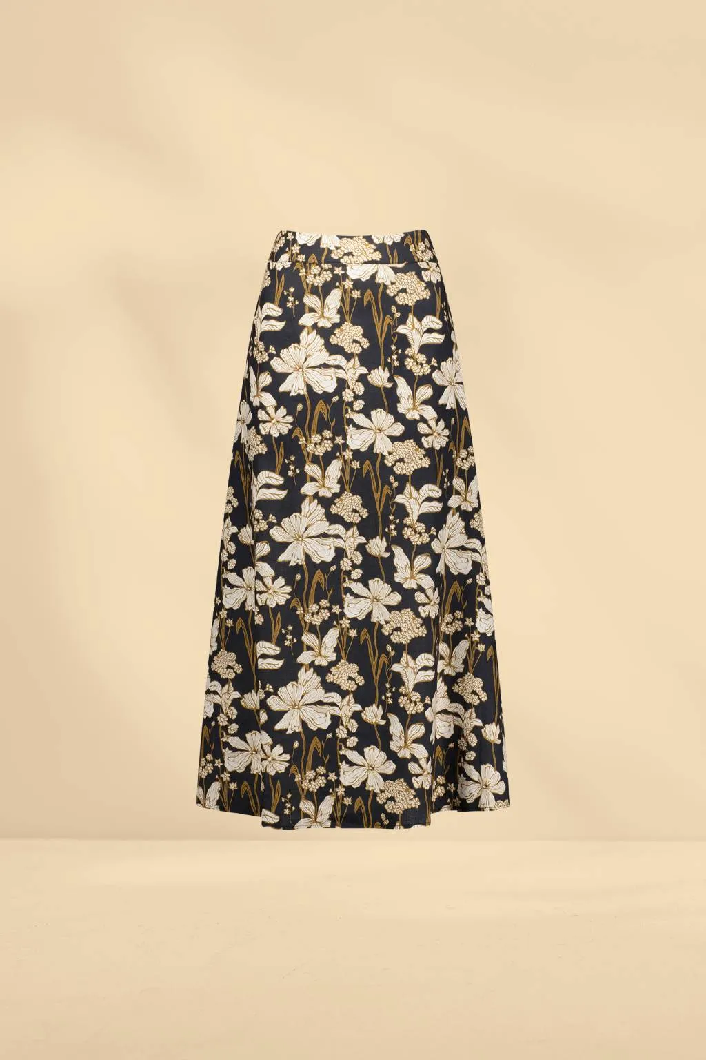 Vassalli Pull On Long Skirt with Elastic Waistband Roma