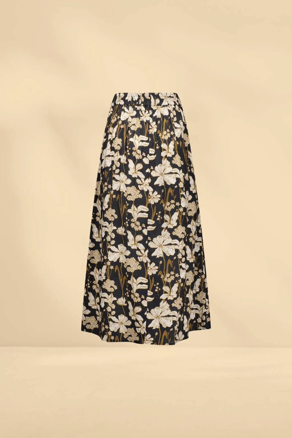 Vassalli Pull On Long Skirt with Elastic Waistband Roma