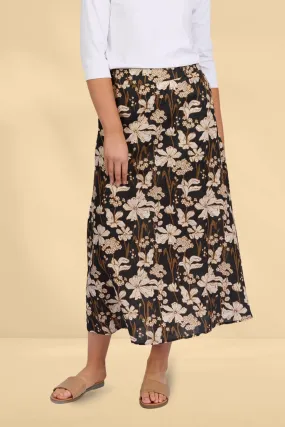 Vassalli Pull On Long Skirt with Elastic Waistband Roma