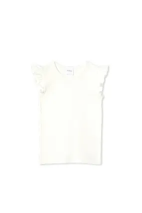 WHITE RIB TEE