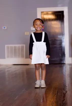 White Suspender Skirt