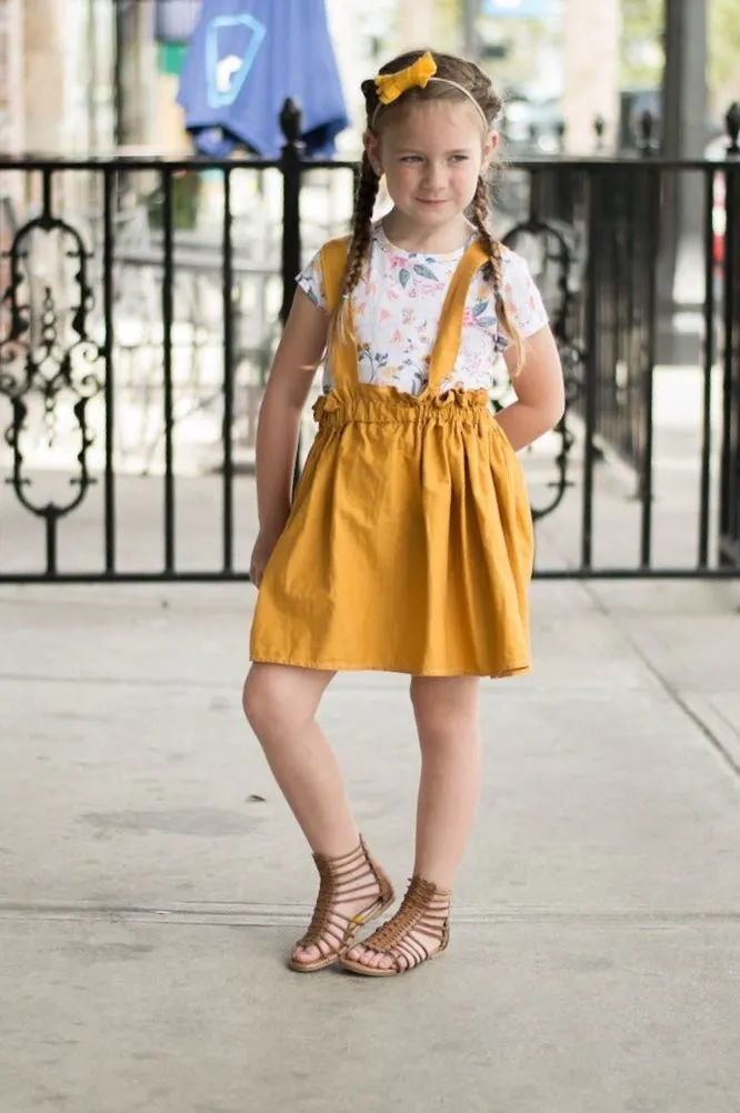 White Suspender Skirt