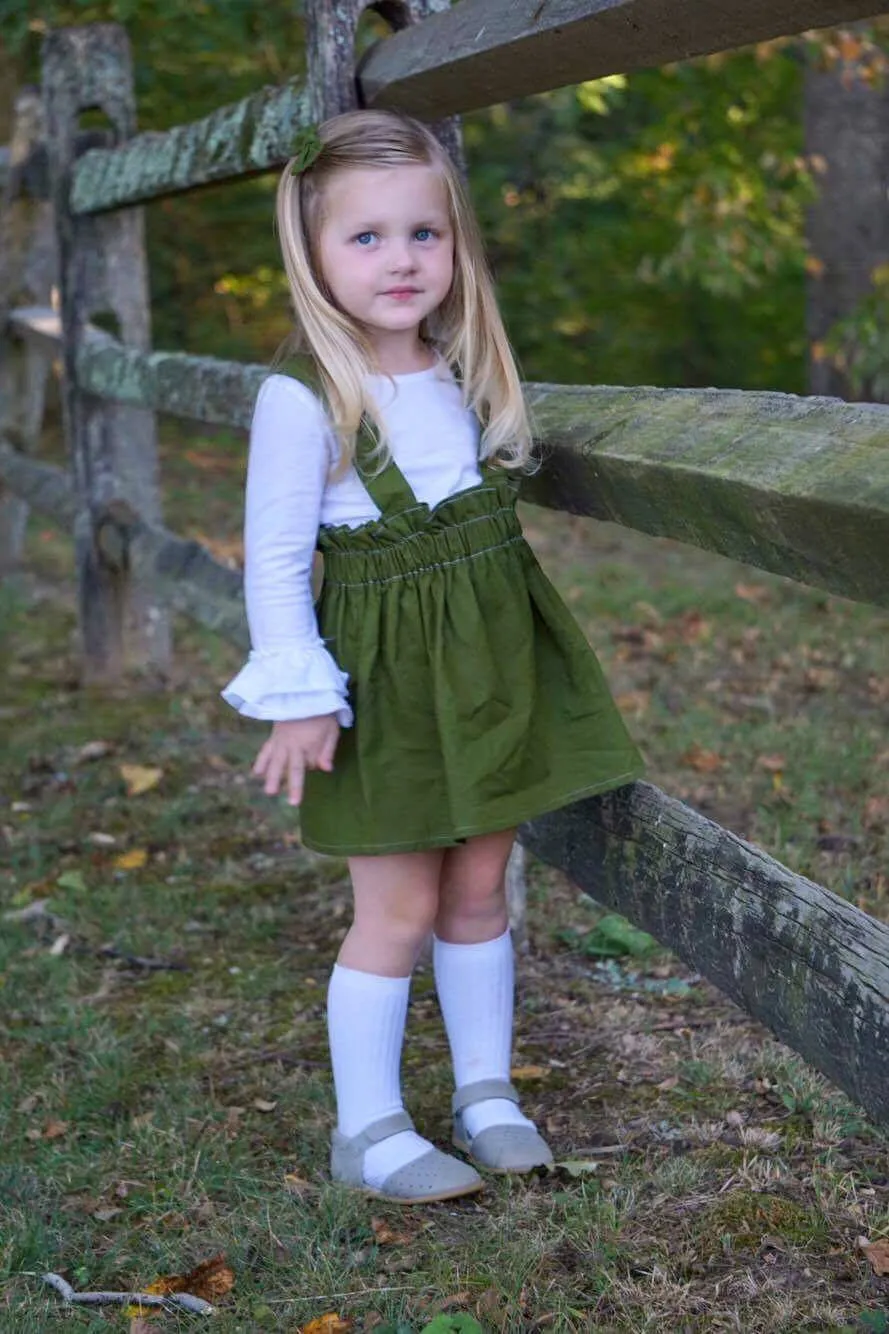 White Suspender Skirt
