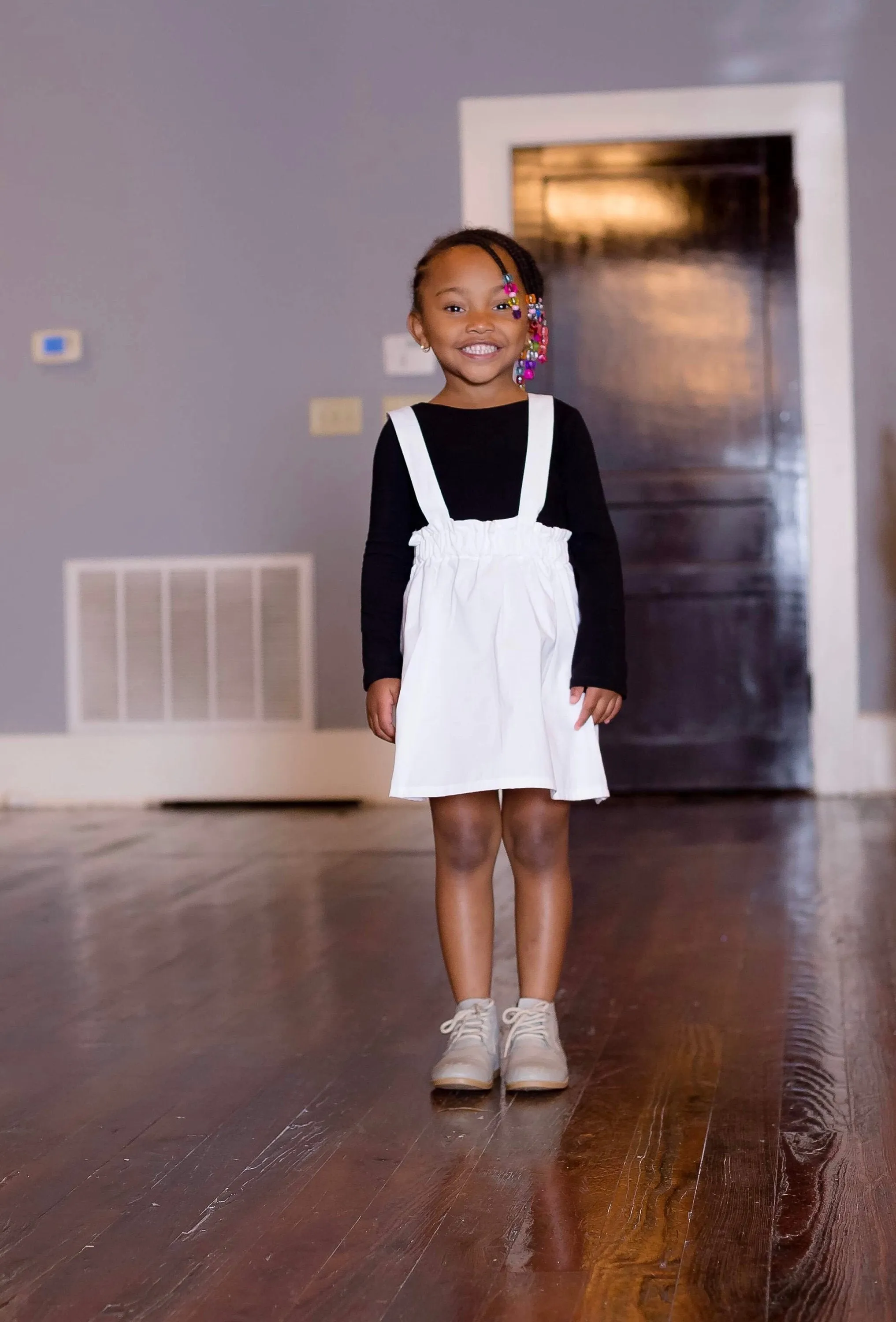 White Suspender Skirt