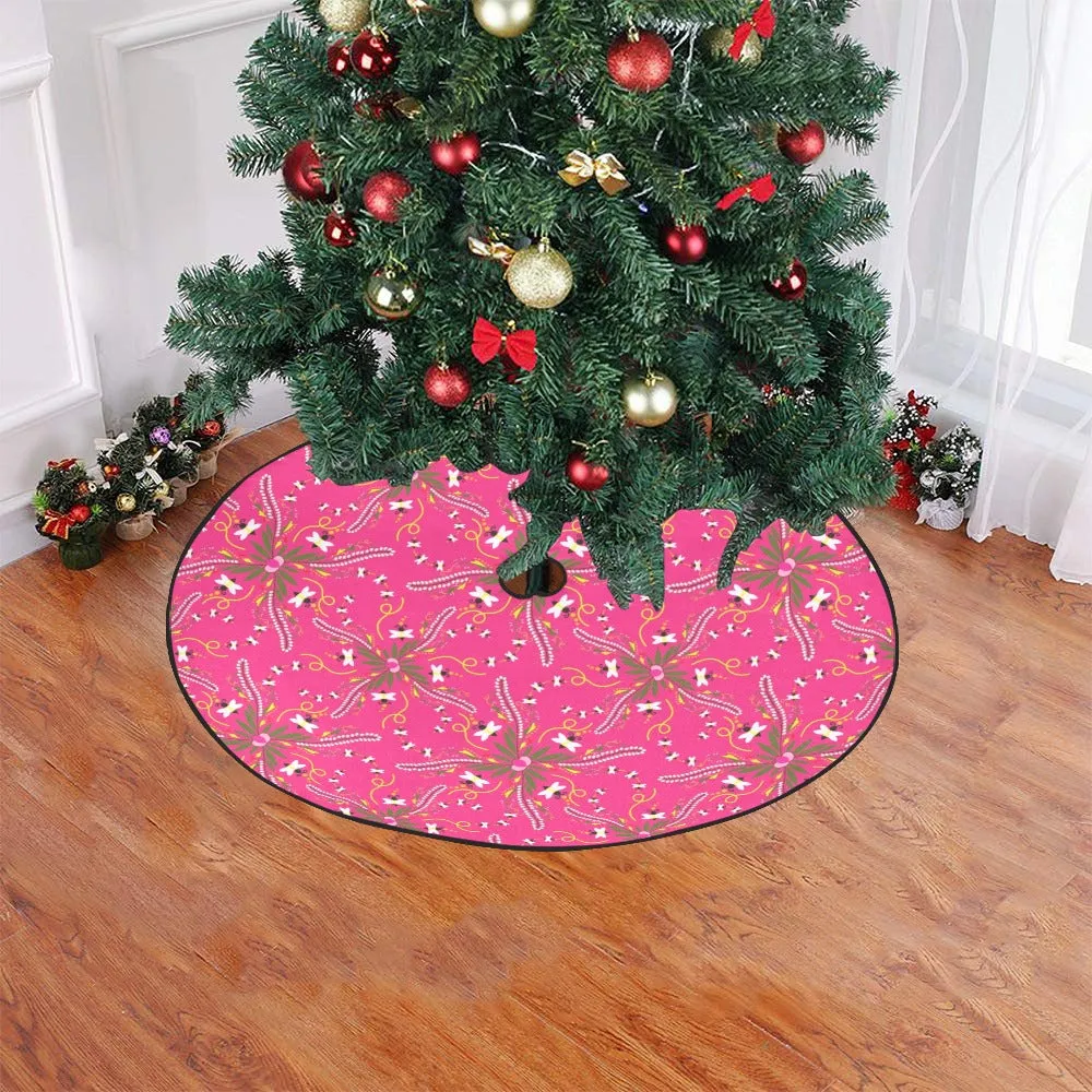 Willow Bee Bubblegum Christmas Tree Skirt 47" x 47"